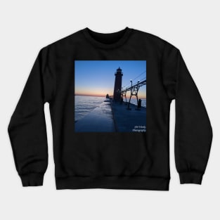 Grand Haven Lighthouse at Sunset Crewneck Sweatshirt